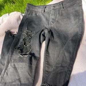 Black Ripped American Eagle Jeans